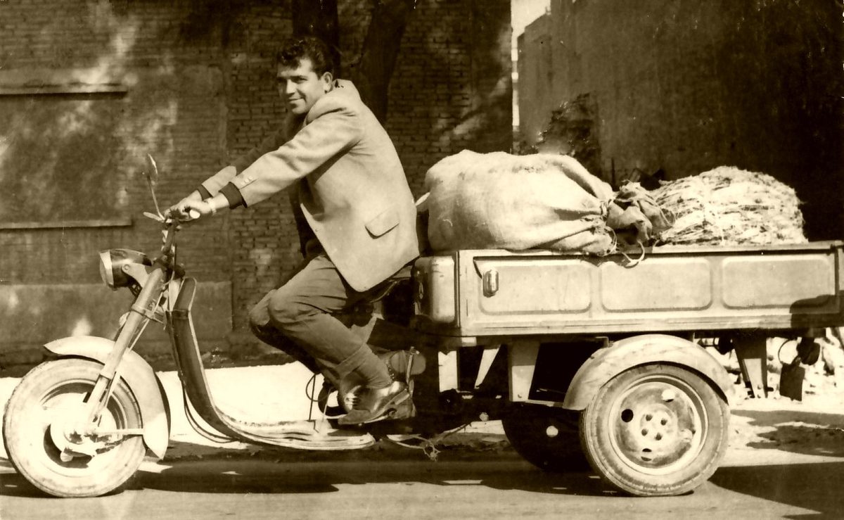 Founder with tricycle