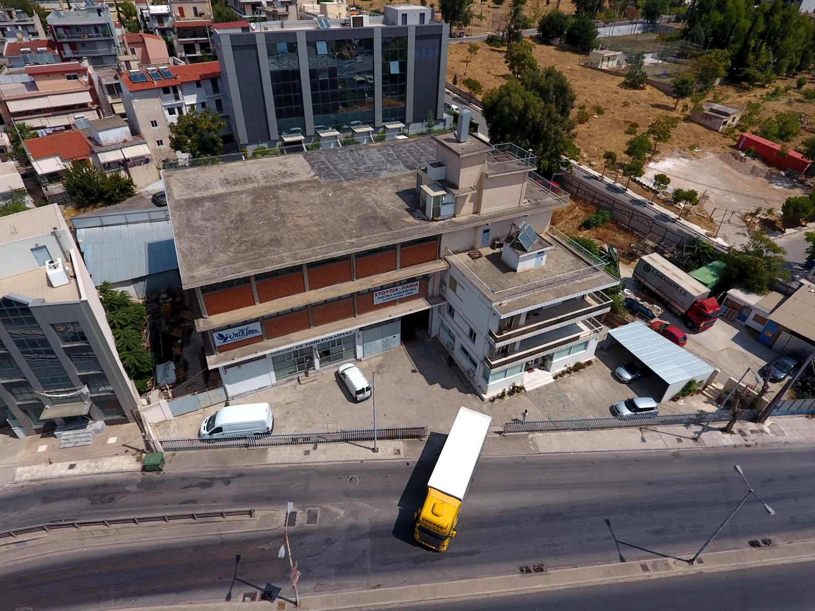 Αεροφωτογραφία των εγκαταστάσεων της UNIKLEEN