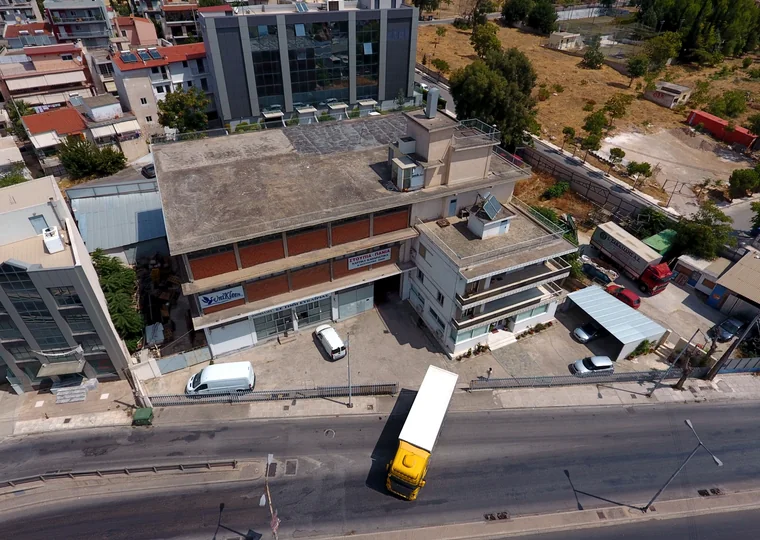 Αεροφωτογραφία των εγκαταστάσεων της UNIKLEEN